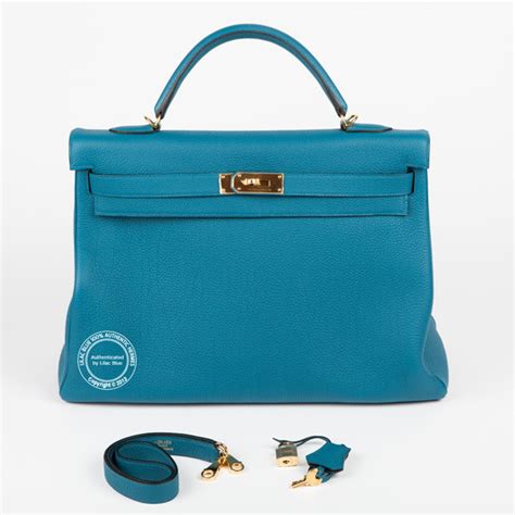 Hermes Kelly 40cm Bleu de Galice Togo GHW 